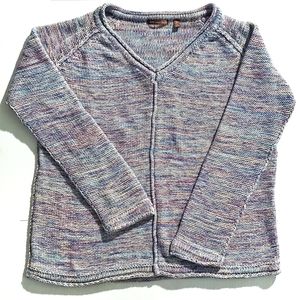 3/$15 525 America Rainbow Marled V-Neck Sweater